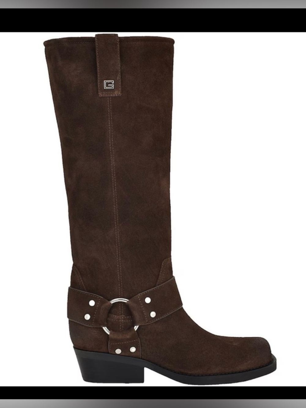 Guess Brown Suede Heeled Knee Boots